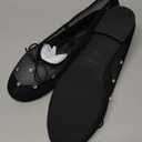 Mesh Ballet Flats for Women, Crystal Rhinestone Mary Jane Shoes, Comfortable Round Toe Ballerina Flats with Stretch Strap, Trendy Size 10