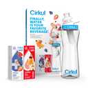 Cirkul 22oz. BPA-Free Plastic Water Bottle Starter Kit with Blue Lid, 2 Flavor Cartridges (1 LifeSip Fruit Punch, 1 FitSip Mixed Berry) Zero Calories and No Sugar (22 Ounce Bottle + 2 Cartridges)