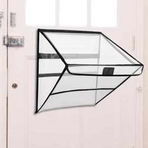 JUIN Door Mail Slot Catcher: Large Size Dog-Proof Letter Box Catch Interior Draft Stopper Letterbox Cover Indoor Front Door Mailbox Basket Indoor Large Capacity for Home Office Garage - Transparent