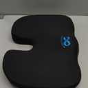 Everlasting Comfort Doctor Recommended Memory Foam Seat Cushion for Office Chairs & Car - Ergonomic Office Desk Accessories - Cushions for Tailbone Pain Relief, Sciatica (Black, Large) (01. Black Mesh)