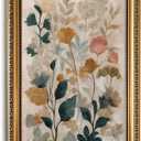 Vintage Gold Framed Wall Art Boho Wall Decor Botanical Canvas Art Floral Pictures Watercolor Paintings Earthy Artwork Minimalist Prints for Kitchen Bedroom Living Room