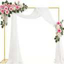 GIB 6.5FT Heavy Duty Backdrop Stand with Base, Gold Metal Square Wedding Arch Balloon Frame Background Decor for Shower Birthday Parties Anniversary Ceremony Decoration