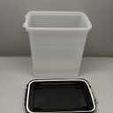 IRIS USA 30 lbs & 11 lbs Combo Airtight Dog Food Storage Container, Stackable Treat Box, 2-Cup Scoop, Wheels, Keep Fresh, Easy Mobility, Black