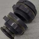 JoyTube 1.25 Female PVC Bulkhead Fitting with Plug Silicon Seal Gasket Water Tank Connector for 2.5 Inch Hole Saw Rain Barrels, Aquariums Pack of 2