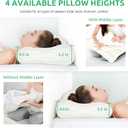 UTTU Cervical Pillow for Neck Pain Relief, Memory Foam Neck Pillow for Sleeping, Adjustable Orthopedic Sandwich Pillow, Contour Cooling for Side Back Stomach Sleeper, King(27.6"15.7"5.2"/4.5")