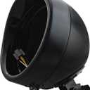 FATECIM Motorcycle 7" Round Headlight Bucket Housing with Visor 7 Inch LED Headlamp Shell Protective Cover Heavy Duty Universal for Harley Kawasaki Honda Yamaha Suzuki Chopper Cafe Racer Bobber Black