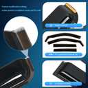 Nilight in Channel Rain Guards for Jeep Grand Cherokee 2011 2012 2013 2014 2015 2016 2017 2018 2019 2020 Vent Window Visors-4pcs