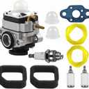 753-06258A Carburetor for Ryobi Full Crank 2 Cycle Weed Eater RY252CS RY253SS RY251PH RY254BC 25cc Trimmer Wacker Parts RY 25 PHEMC RY25 CSEMC VNM 307160001 307160011 307160009 Carburetor