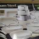 GOTHAM STEEL 20 Pc Ceramic Cookware Set Nonstick, Ceramic Pots and Pans Set Non Stick for Kitchen with Bakeware, Cooking Utensils & Steamer, Non Toxic PFOA PFOS Free, Oven & Dishwasher Safe, 20 Piece Set