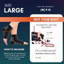 Ankle Brace for Women & Men - Compression Socks 20-30mmHg, Achilles Tendonitis, Plantar Fasciitis Relief, Sprained Ankle, Heel Spurs, Foot Swelling & Fatigue, Arch Support (1 Pair), L