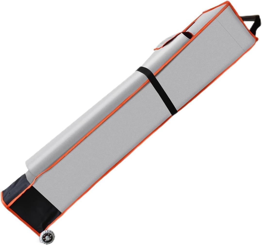 Eurmax USA Heavy Duty Wheeled Roller Bag Pop up Canopy Tent Universal Rolling Storage Bag for 10x15 Canopy Instant Tent (Grey) (Gray)