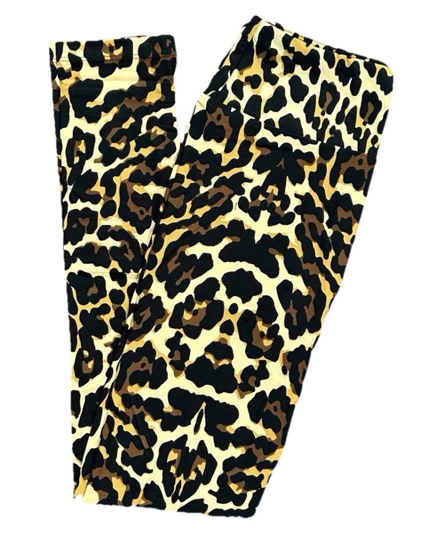 TCLularoe Leggings Animal Print Leopard Cheetah Skin Size 12-18 , Pack Of 2