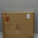 NIKKY HOME 11 Inch Decorative Small Hanging Mirrors Vintage Round Metal Framed Wall Mounted Mirror Decor with Bird for Bathroom Living Room Office, Rustic Gold (17.9"L x 11.2"W)