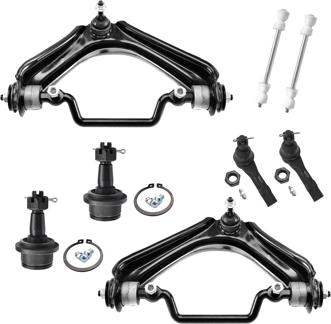 ASTARPRO 8pcs Front Upper Control Arm and Lower Ball Joint Outer Tie Rod End and Sway Bar Link Compatible with 2002-2003 Ford Explorer Mercury Mountaineer