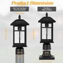 Solar Post Lights 2 Pack Outdoor Lamp Post Solar Light, 16 inch-2 Pack
