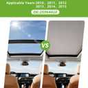 Panoramic Sunroof Sunshade Shade Curtain Cover fit for Cadillac SRX 2010 2011 2012 2013 2014 2015,25964410 (Beige)