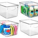 ClearSpace Plastic Storage Bins With lids, 4 Pack – Perfect Pantry Organization and Storage – Fridge Organizer, Pantry Storage Containers and Storage Bins, Cabinet Organizers