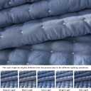 WDCOZY Blue King Size Quilt Bedding Sets with Pillow Shams, Lightweight Soft Bedspread Coverlet, Quilted Blanket Thin Comforter Bed Cover, All Season Summer Spring, 3 Pieces, 104x90 inches