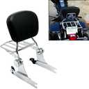 Motorcycle Rear Seat Backrest Sissy Bar Back Rest Compatible For Harley Davidson Heritage Softail FLSTC/Springer FLSTS/Fatboy EFI FLSTF Custom
