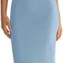 LILLUSORY Knitted Dresses Twisted Front Bodycon Dress with Back Slit (Small, Bkue)