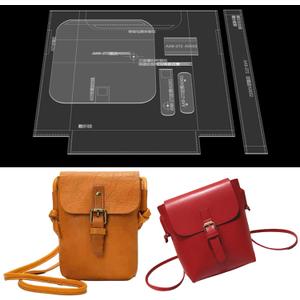 RIVEENY Shoulder Bag - Acrylic Leather Pattern Templates for Satchel, Bucket Bag (AAB-272)