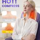 Shoulder and Neck Heating Massage Pillow, Electric Neck Massager with Heat, 3 Modes & Adjustable Strength, Deep Tissue Cervical Massager for Neck Shoulder Pain Relief, White Purple