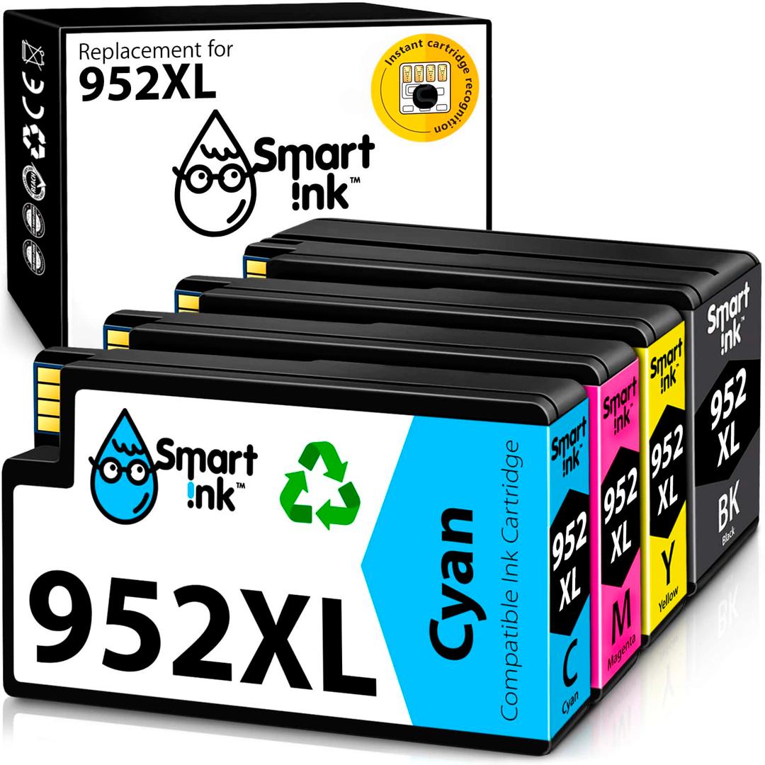 952XL High Yield Ink Cartridges(Black/Cyan/Magenta/Yellow 4Pack)Compatible for HP 952XL HP952 HP952XL Replacement for Officejet Pro 8710 7740 8720 8702 8210 7720 8700 8740 8216 8725 8200 Printers