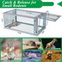 2 Packs Humane Rat Trap Outdoor, Wanqueen Humane Mouse Traps Indoor for Home, Small Rodent Chipmunk Trap and Other Live Animal Cage Catch and Release