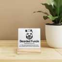 2 x EIONEY Uncle Gifts from Niece Nephew,Funny Bearded Funcle Wood Plaque Sign with Wooden Stand,Father's Day Birthday Gift for Uncle,Desk Decor for Living Room Bedroom Shelf Tabletop Decorations (Multi3)