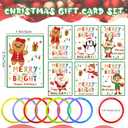 Christmas Party Favors 36Pcs Christmas Glow Stick Bracelet 36Pcs Merry Cards for Xmas Exchange Gifts Classroom School Glow in the Dark Party Supplies