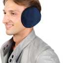2 x HIG Ear Warmer Unisex Classic Fleece Earmuffs Winter Accessory Outdoor Earmuffs (Blue)