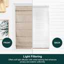CHICOLOGY Cordless Roman Shade, Light Filtering Privacy Liner, Textured Belgian Flax Fabric, True-to-Size 34" W x 48" H, Inside/Outside/Ceiling Mount Window Treatment for Living Room Bedroom