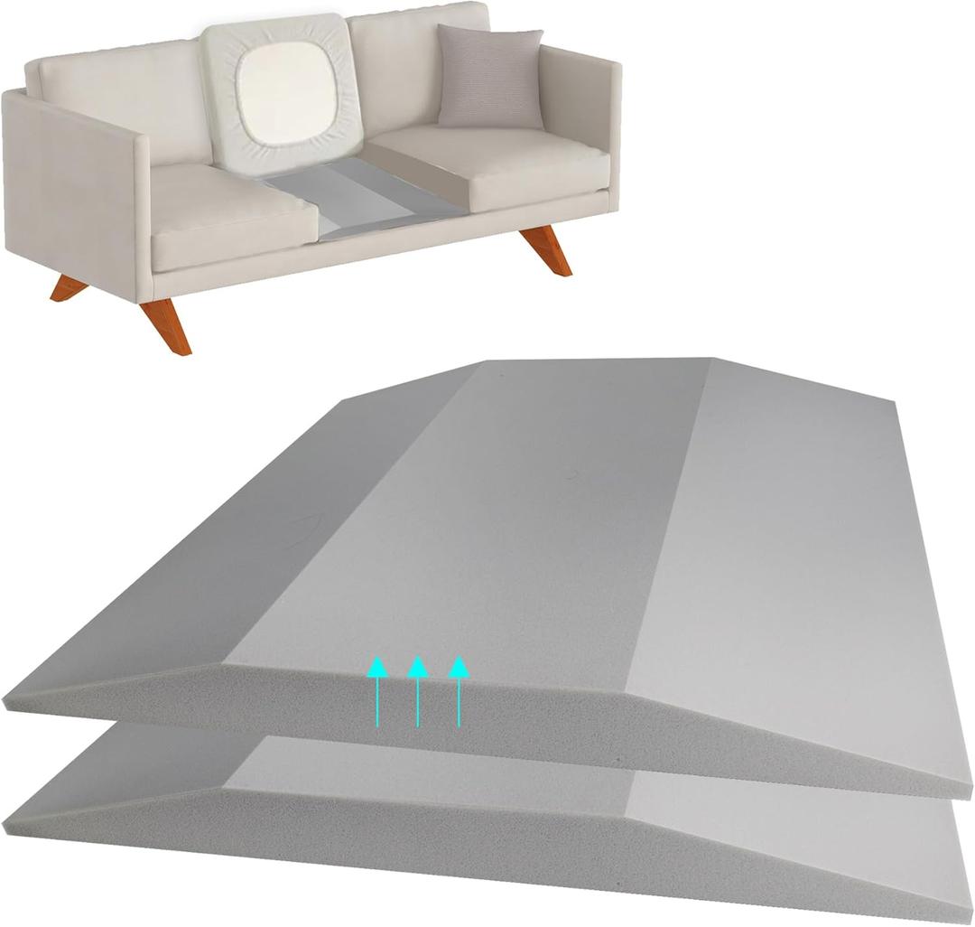 2 Pcs Couch Cushion Support for Sagging Seat High Density Trapezoidal Couch Supports for Sagging Cushions Grey Sofa Cushion Support Under Couch Cushion Support Fixes The Sag Problem