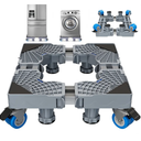 Upgraded Double Fixed Rods, Heavy-Duty Adjustable Washer Stand 18.1”-24.8” with 4 Locking Wheels & 4 Strong Feet - Supports up to 660 lbs, Ideal for Washer, Dryer & Mini Fridge