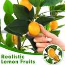 6ft Faux Lemon Tree with Realistic Fruits & Silk Leaves