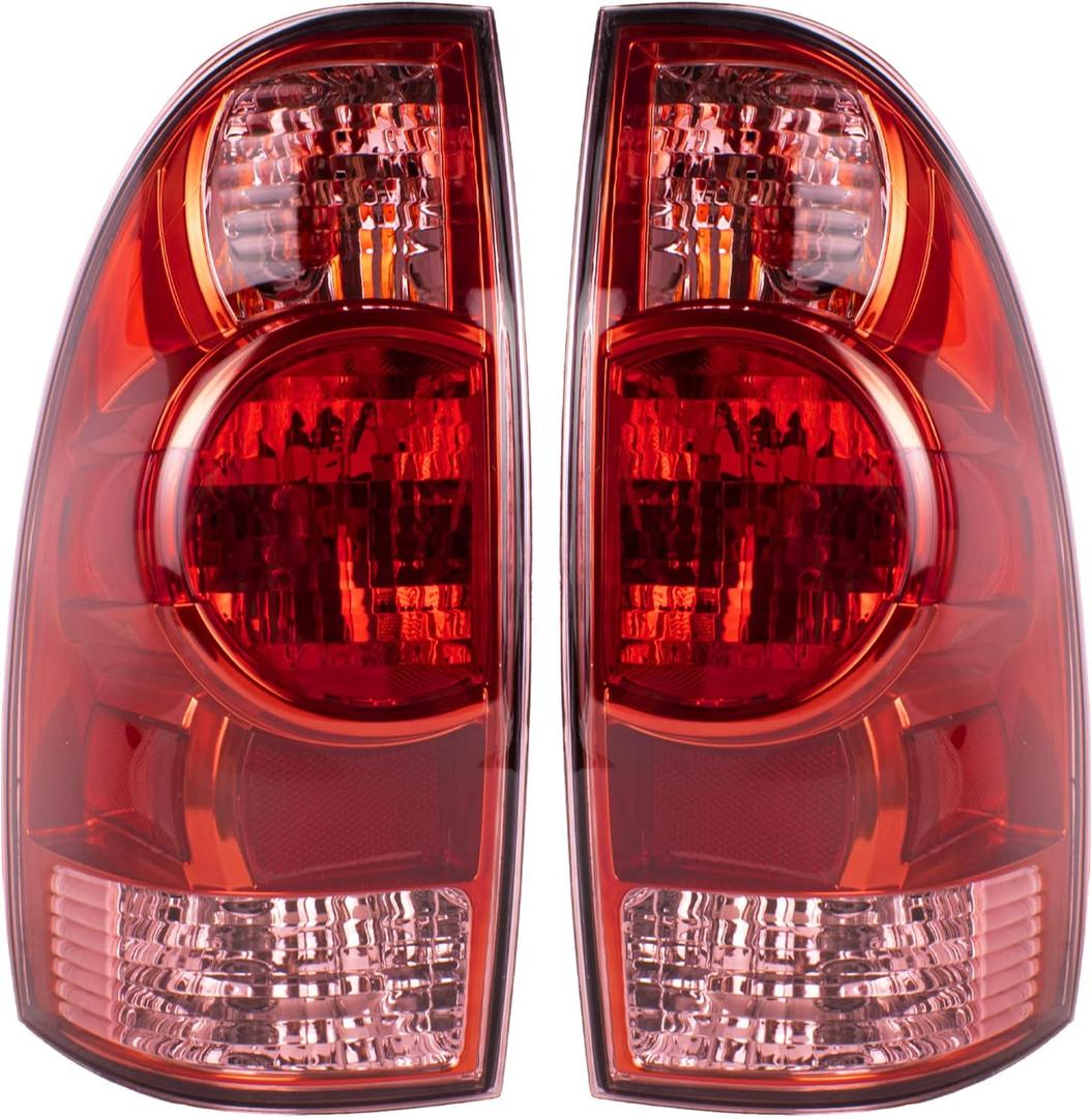 Boine Tail Light Compatible With 2005-2015 Toyota Tacoma Pickup Driver and Passenger Side Rear Brake Lamp Tail Light Bulb and Harness Included