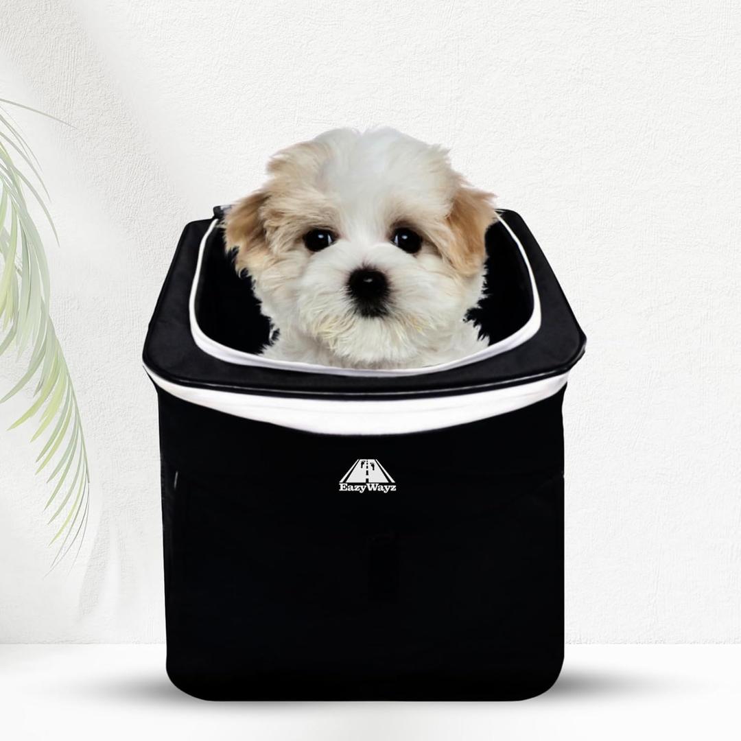 Dog Backpack Carrier  Pet Carrier Backpack for Cat and Dog Carrying Pet and Puppies for Outdoor Use Traveling Hiking -Safety Features (Black)