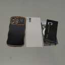 for iPhone 14 Pro Max Case with Screen Protector: Luxury Plated Gold Cute Wavy Edge Love Heart Kickstand Case, Slim Soft TPU Shockproof Protection Cover for iPhone 14 Pro Max (Black)