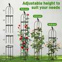 2 Pack Trellis for Climbing Planting Outdoor, 6ft Plant Trellis-Rustproof Metal Pipe with Heavy Duty Plastic Coated, Potted Plant Support for Clematis Vine Jasmine Support