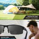 SKYOAK Sports Bifocal Reading Sunglasses Men Wrap Around UV 400 Protection Aluminum Frame Glasses Spring Hinge Semi Rimless Sun Readers Built In Driving/Running/Fishing Black, 2.5