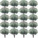 Taiyin 40 Pieces Artificial Eucalyptus Leaves for Wedding Eucalyptus Leaves Stems Decor Greenery Faux Green Stems for Wedding Centerpiece Floral Home Decor, 11 Inches