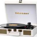 Vinyl Record Player Suitcase with Built-in Speakers, Portable Turntable with RCA