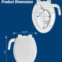 SAMODRA Elongated Bidet Toilet Seat with Soft Close Lid - Non-Electric Dual Nozzle System, Quick-Release for Easy Installation & Clean
