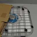 Stainless Steel Sink Protector 26"x14" with Center Drain, Metal Sink Rack for Bottom of Sink, Kitchen Sink Grate and Sink Protectors with Sink Strainer (26" x 14" - Center Drain)