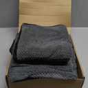 YTYC 29x59 Inch Extra Large Bath Towels Set of 6 Quick Dry Super Soft Microfiber Towels for Bathroom 80% Polyester (Charcoal Grey, 6 Piece)