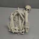 JIALWEN 36" Halloween Posable Skeleton Decorations, 3FT Realistic Plastic Human Full Body Bones with Movable Joints Skeleton for Haunted House Graveyard Props Indoor Outdoor Halloween Party Supplies