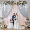 Sliver Sequin Backdrop Curtain Panels 20x10ft for Party,Rich Sliver Smooth Non Shedding Glitter Drapes,Shimmer Stretch Backdrop for Weddings Birthdays Parties Photography,4 Panels(5x10FT Each)