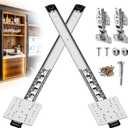Pocket Door Slides – Hidden Sliding Hardware, Soft Close (Silver,24in,2PC)