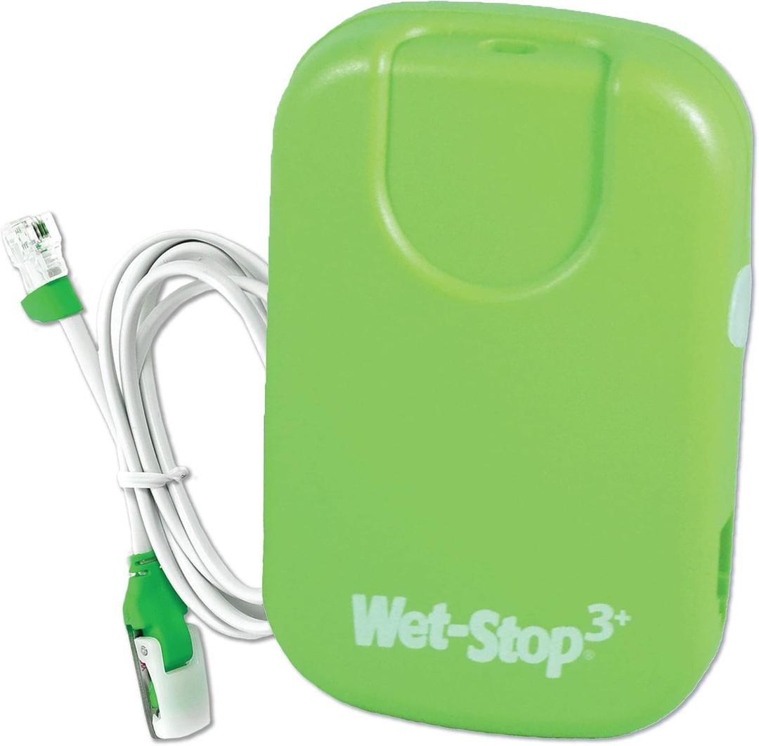 Wet-Stop 3 Green Bedwetting Enuresis Alarm with Loud Sound and Strong Vibration for Boys or Girls, Proven Solution for Bedwetters