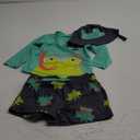 Simple Joys by Carter's Boys' Swimsuit Trunk and Rashguard Set, Frogs, 12 Months